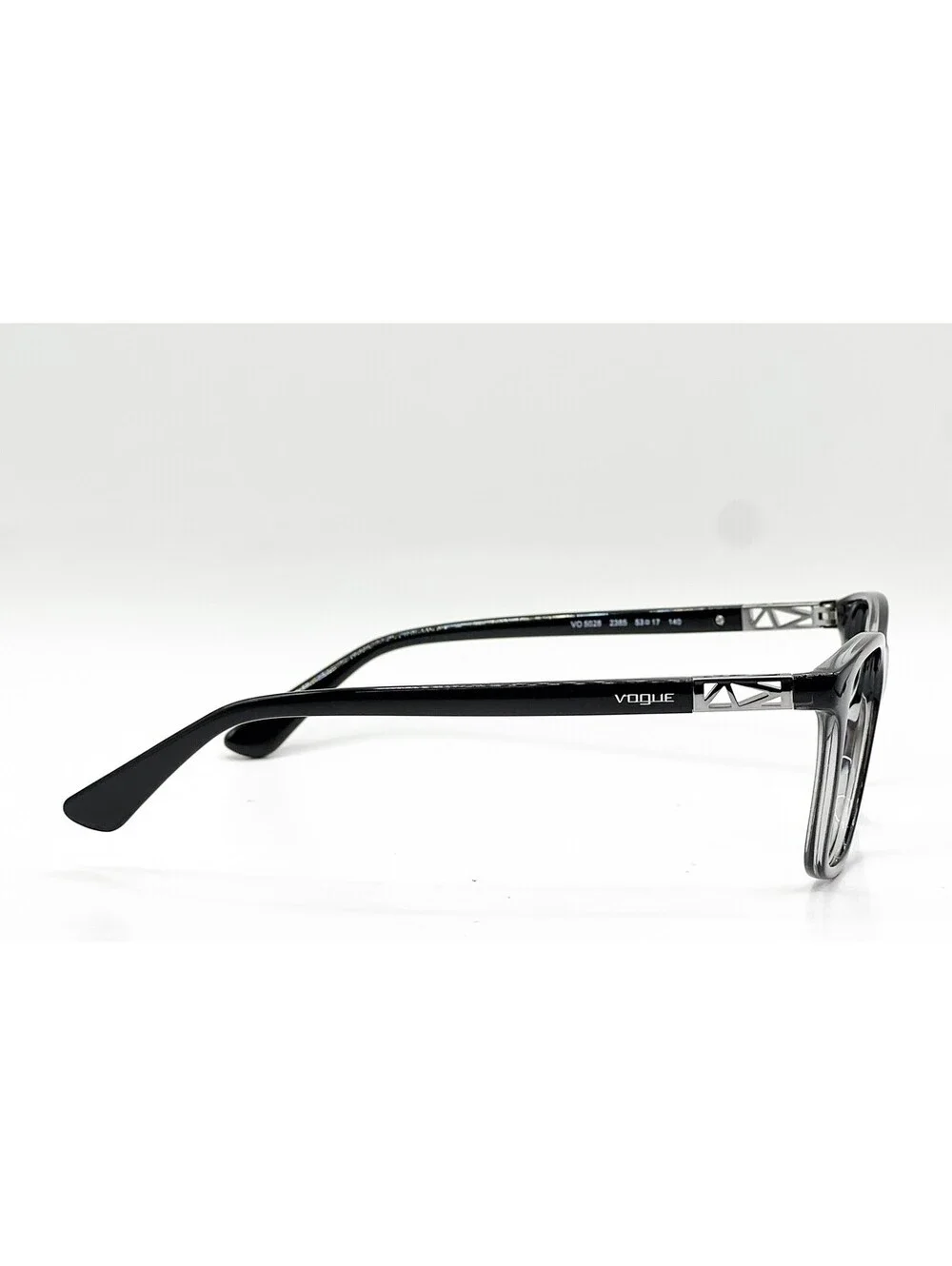 Vogue VO 5028 2385 Top Black/Dark Grey Transparent Eyeglass Frames 53-17